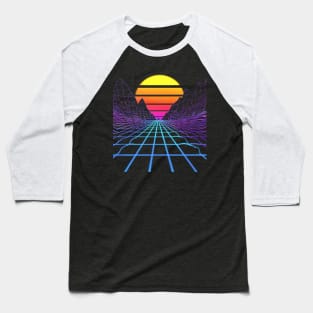 Radiant Mountains Sunset Baseball T-Shirt